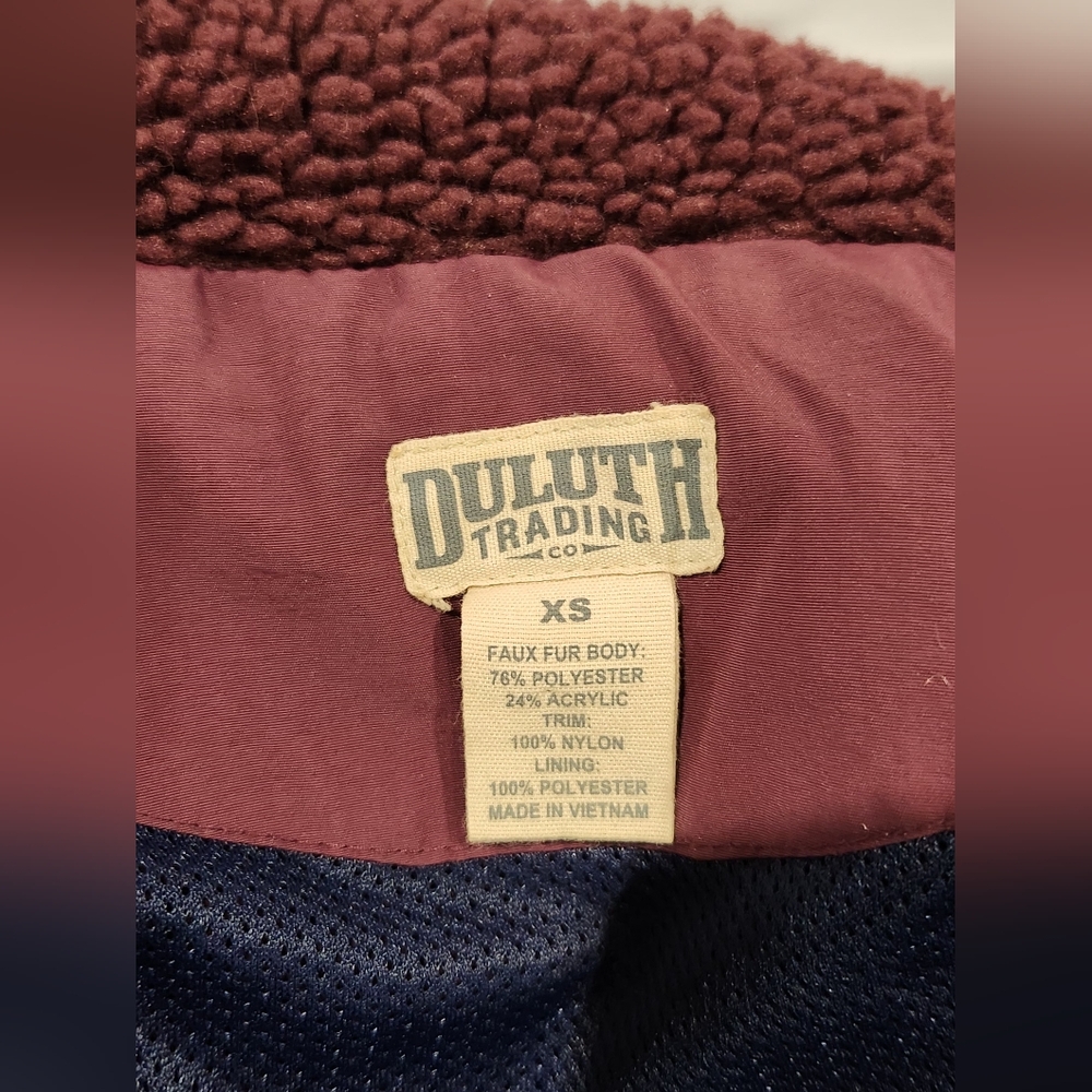 Duluth Trading Co Women's Plum Teddy Sherpa Jacket - Picture 3 of 5